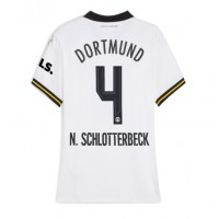 Camisa de Futebol Borussia Dortmund Nico Schlotterbeck #4 Equipamento Alternativo Mulheres 2024-25 Manga Curta